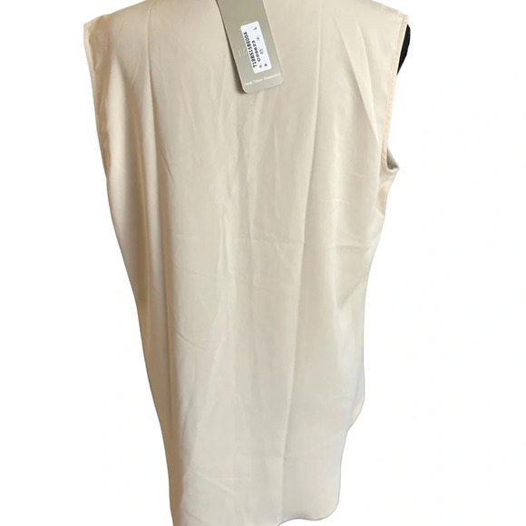 Timeson Women's Chiffon V Neck Sleeveless Blouse - Picture 2 of 7